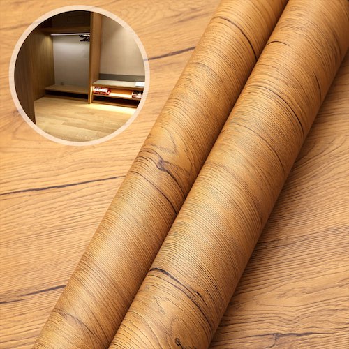 Pellicola decorativa in PVC con venature del legno